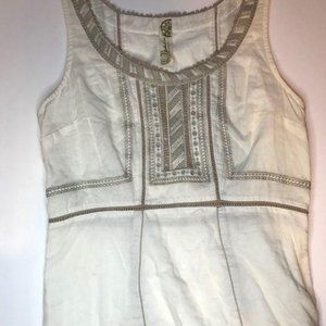 Free People | Embroidered Tank | Cream